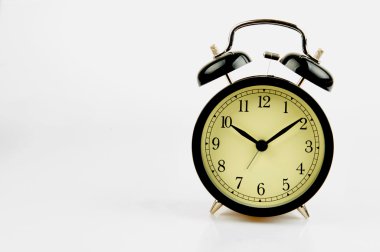  Saatin üzerine beyaz izole