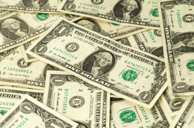 birçok dolar. para