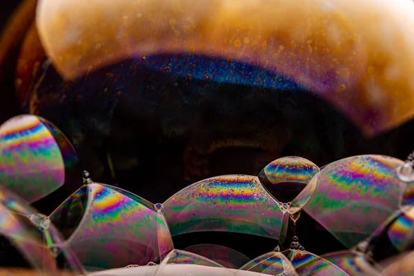 Izolované Mýdlo Bublina Černé — Stock fotografie