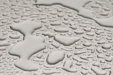 Waterdrops fırçalanmış metal