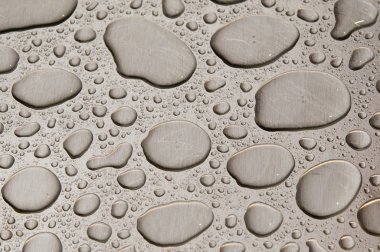 Waterdrops fırçalanmış metal