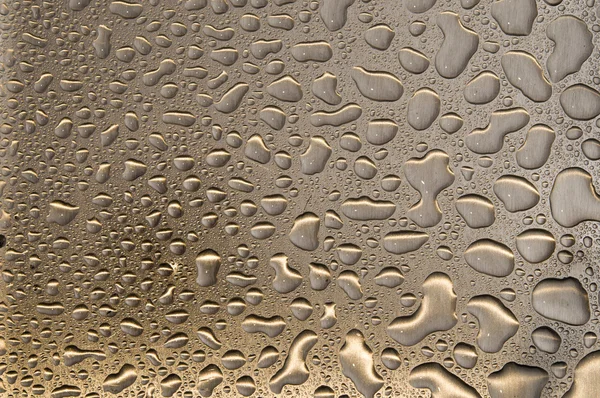 Waterdrops fırçalanmış metal — Stok fotoğraf