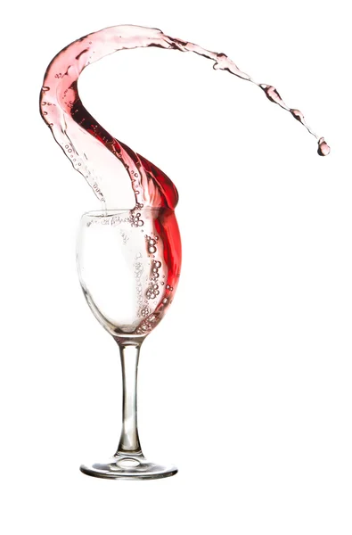 Red wine and wineglass — Stock Photo, Image