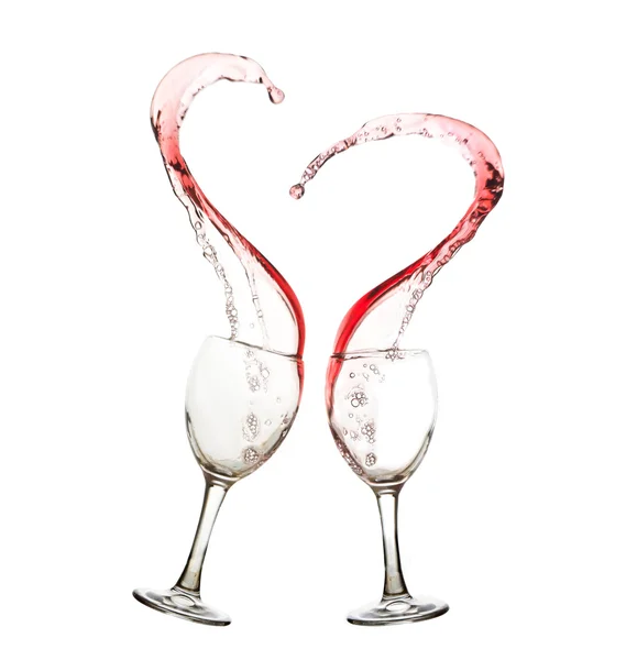 Red wine and wineglass — Stock Photo, Image