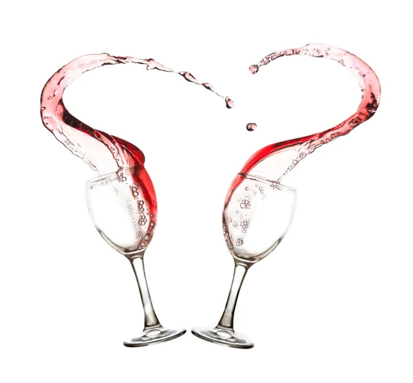 Red wine and wineglass — Stock Photo, Image