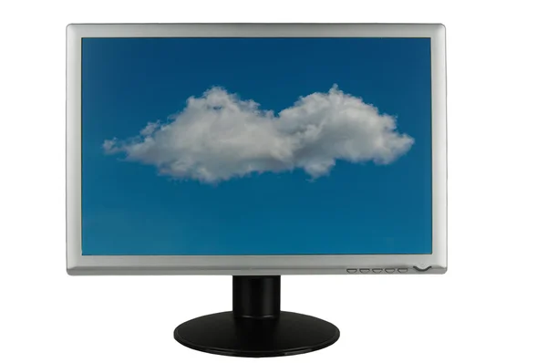 Cloud Computing Monitor — Stockfoto