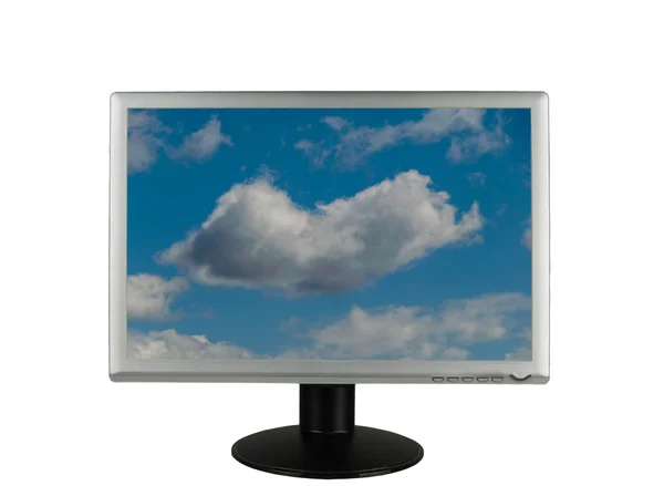 Monitor de computação em nuvem — Fotografia de Stock