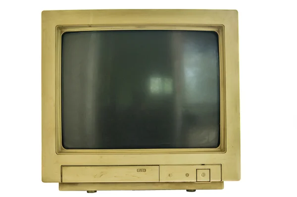 Gamla datorn CRT-skärm — Stockfoto