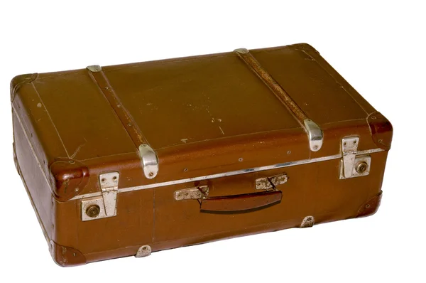 Vintage brown suitcase — Stock Photo, Image