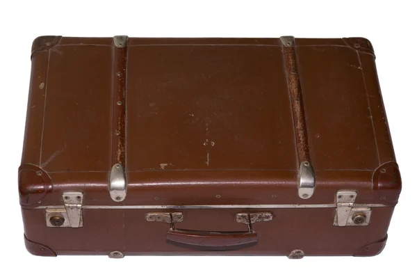 Vintage brown suitcase — Stock Photo, Image