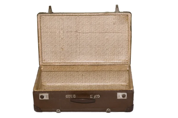 Vintage barna bőröndöt — Stock Fotó