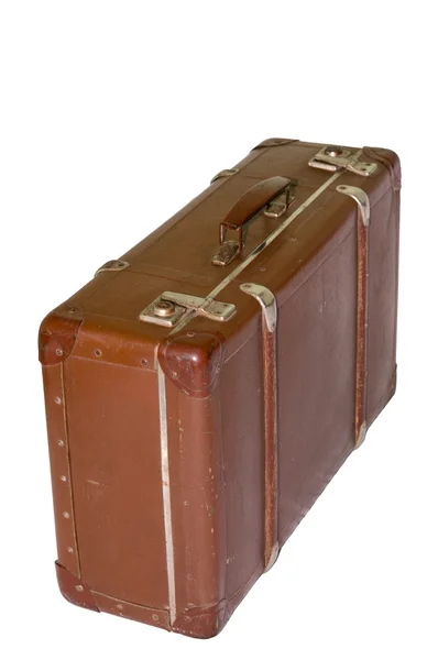 Винтажный коричневый чемодан Стоковое Изображение