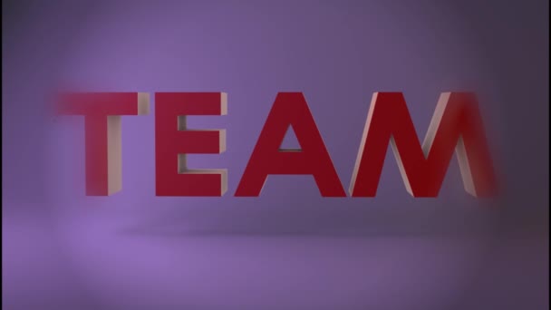 Tekst animatie teamwerk kwesties — Stockvideo