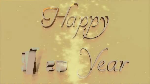 Ευτυχισμένο το νέο έτος με σπινθήρες — Αρχείο Βίντεο