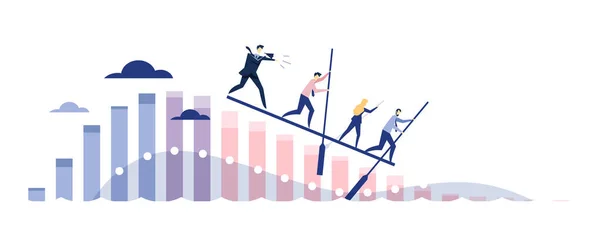 Een Zakenman Drijft Vlot Zee Van Analytische Gegevens Een Baas Stockvector