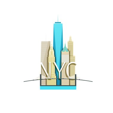 New York şehrinin illüstrasyon