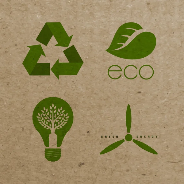 Environmental ecological icons — Stock Vector