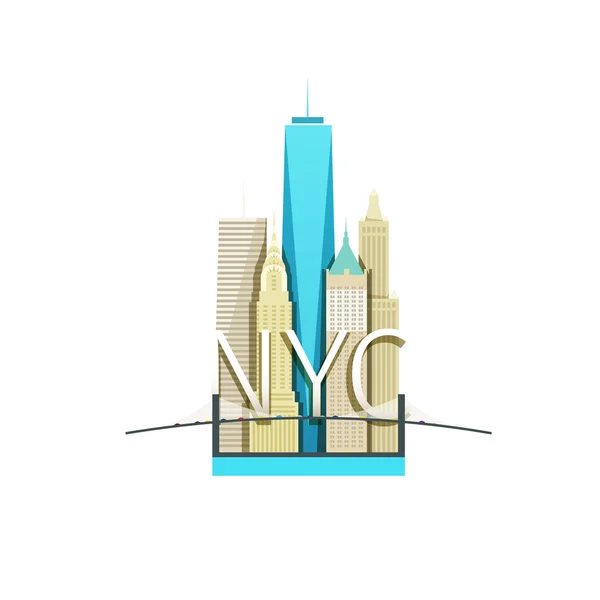 Illustration of New York City — Stock Vector