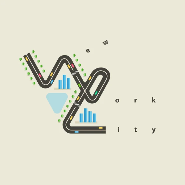 Emblema di New York — Vettoriale Stock