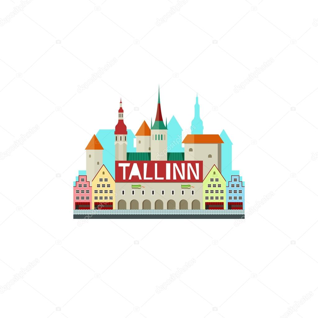 Tallinn Estonia with city hall