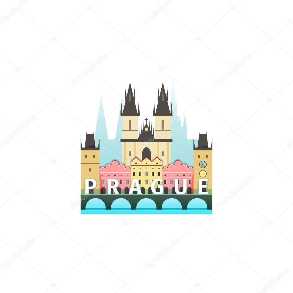 illustration of Prague Czech Republic