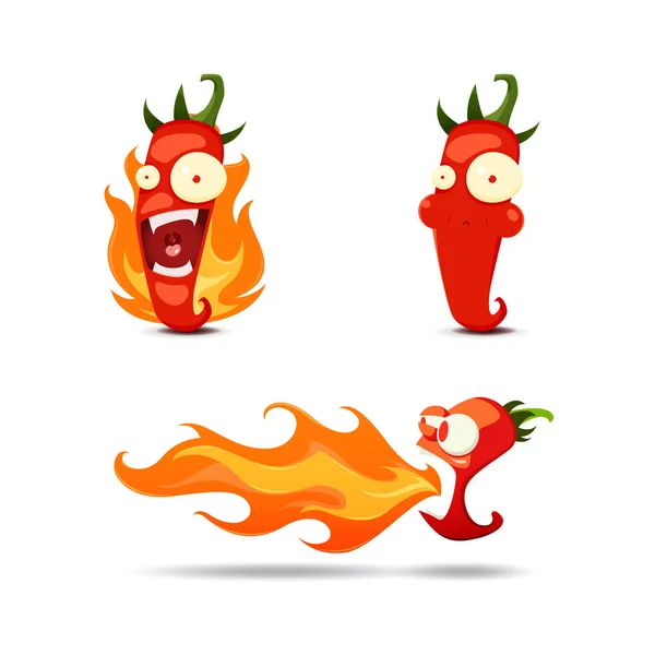 Hot chili peppers — Stock Vector