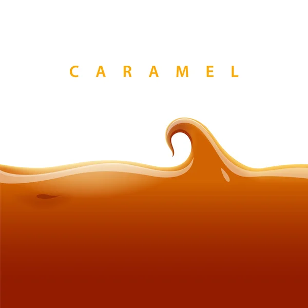 Delicious caramel background — Stock Vector