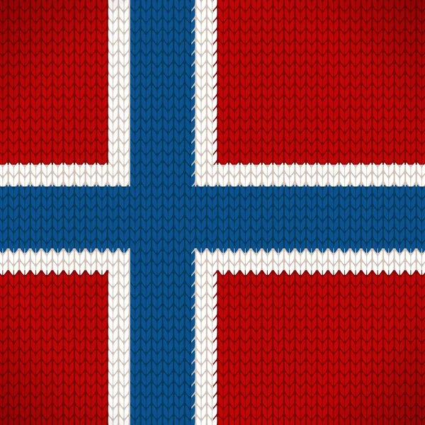 Bandeira de malha da Noruega — Vetor de Stock