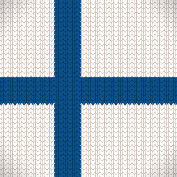 Gebreide vlag van Finland — Stockvector