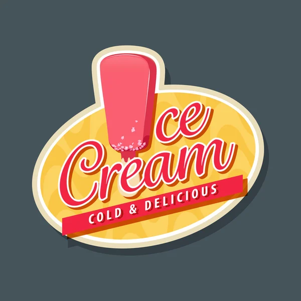 Ice cream logo w — Stockvector