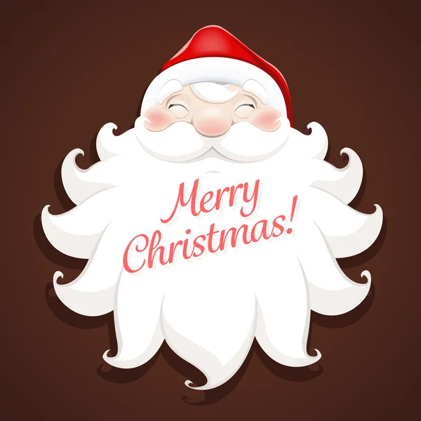 Rostro sonriente de Santa Claus — Vector de stock