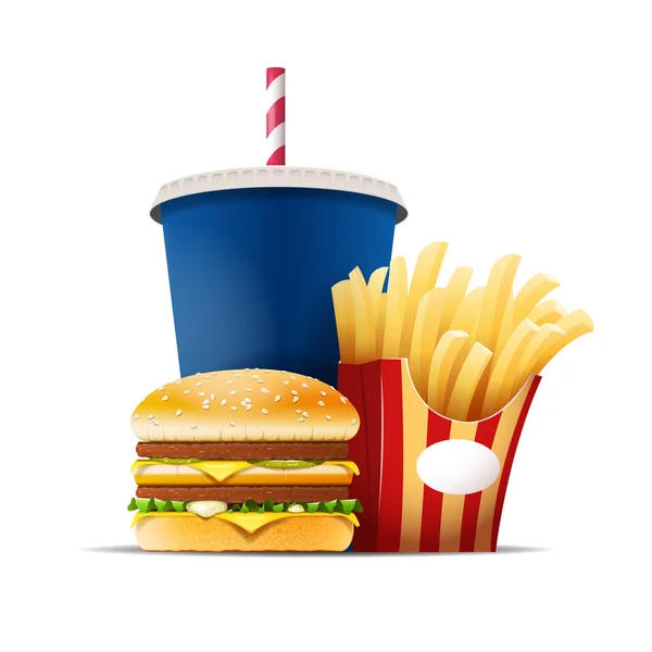 Fast food still life — Stock Vector