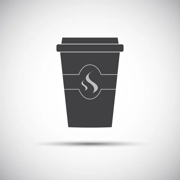 Egyszerű ikon papír csésze kávé — Stock Vector