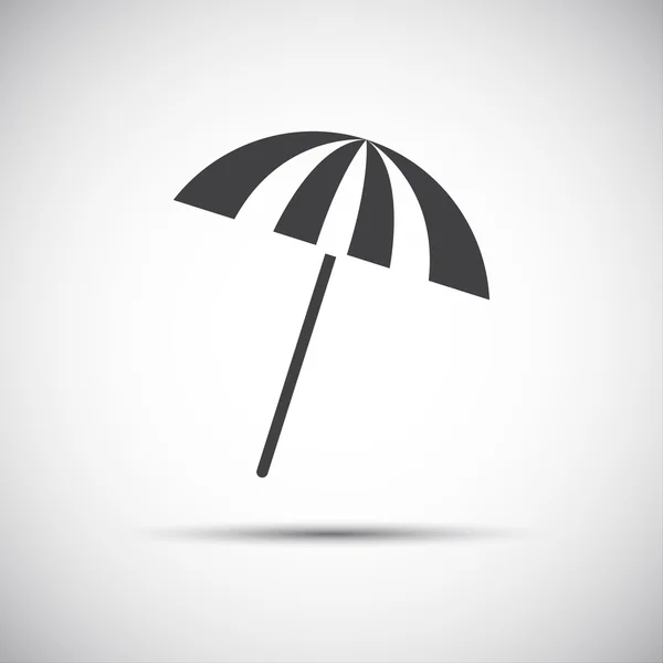 Simple grey beach umbrella icon, vector illustration — Stock Vector