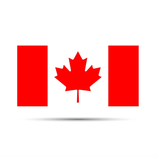 Basit vektör beyaz arka plan üzerinde izole Kanada bayrağı — Stok Vektör