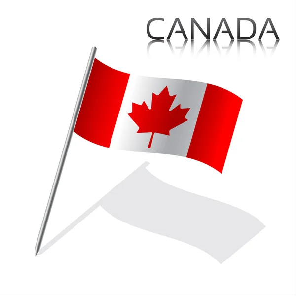 Basit vektör beyaz arka plan üzerinde izole Kanada bayrağı — Stok Vektör