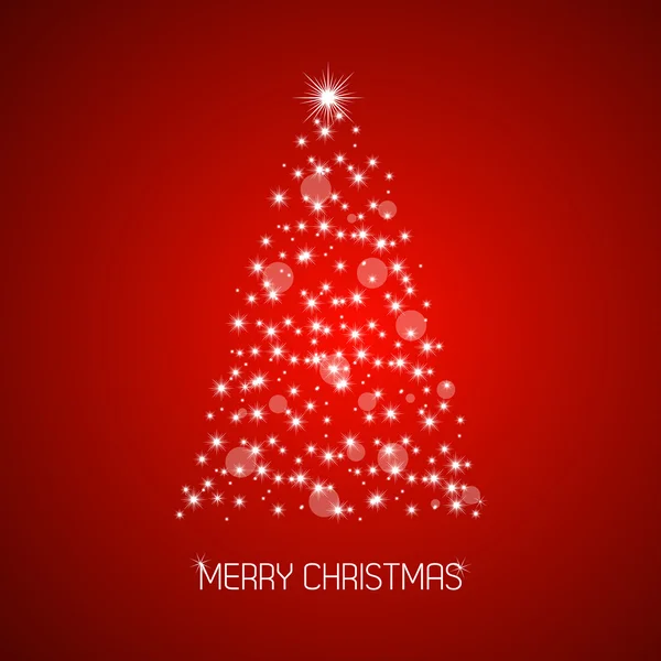 Χριστουγεννιάτικο δέντρο από αστέρια, καλά Χριστούγεννα — Διανυσματικό Αρχείο