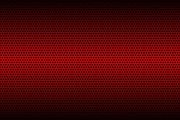 赤い幾何学的穿孔正方形の背景 金属の質感 単純なベクトル図 — ストックベクタ