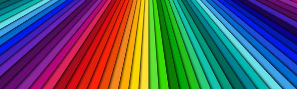 Tête Abstrait Aux Couleurs Vives Bannière Lignes Spectrales Modèle Lumineux — Image vectorielle
