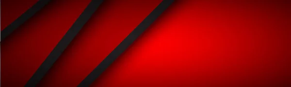 Encabezado Abstracto Con Capas Rojas Negras Una Encima Otra Banner — Archivo Imágenes Vectoriales