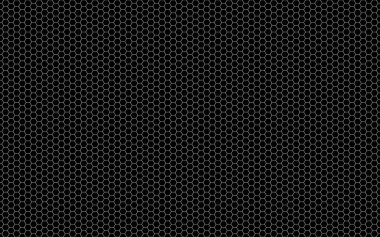 Basit dikişsiz geometri altıgen desen. Vektör siyah ve beyaz altıgen arka plan. Monokrom dokusu