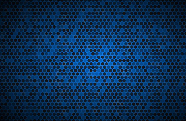 Tmavě Modré Širokoúhlé Pozadí Koly Různými Průhlednostmi Moderní Geometrický Design — Stockový vektor