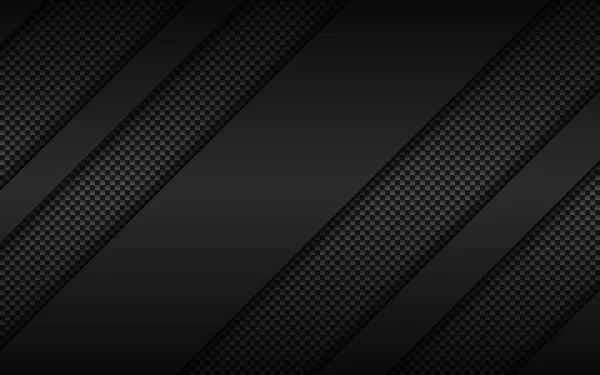 Abstract Black Background Carbon Fibre Pattern Modern Design Template Vector — ストックベクタ