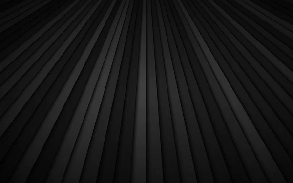 Abstract Stripe Background Different Transparencies Black Metallic Geometric Illustration Dark — Stok Vektör