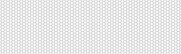 Simple Seamless Geometry Hexagonal Banner Vector Black White Hexagon Background — Image vectorielle