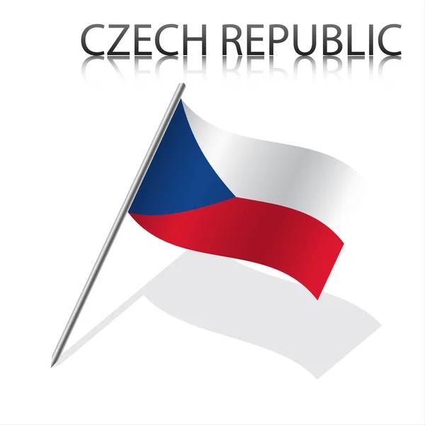 Realistyczne flaga Czeska — Wektor stockowy