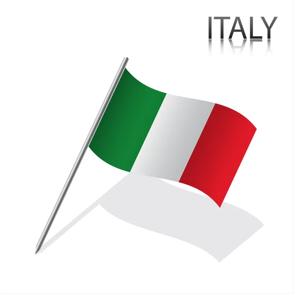 Realistic Italian flag — Stock Vector