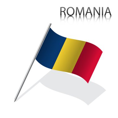 Gerçekçi Romanya bayrağı