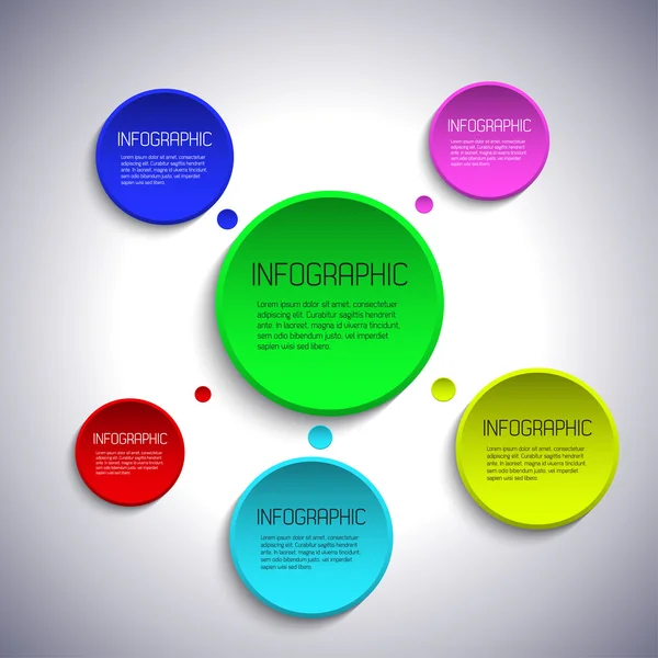 Modelo de infográfico com lugar para o seu texto — Vetor de Stock
