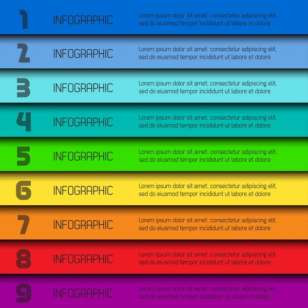 Modelo infográfico colorido — Vetor de Stock